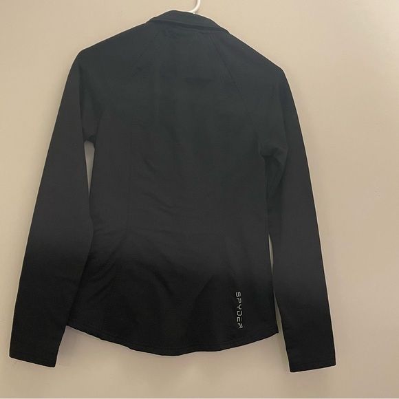 Spyder Active Black Full Zip Jacket Women’s Small Stretch Lightweight Layer - Picture 7 of 10